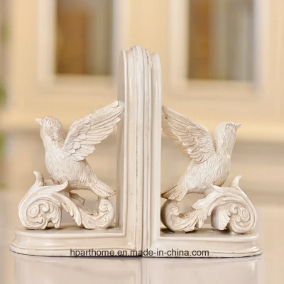 ブックエンド ブックエンド 伝統工芸品 樹脂エンボス加工 鳥の彫刻
