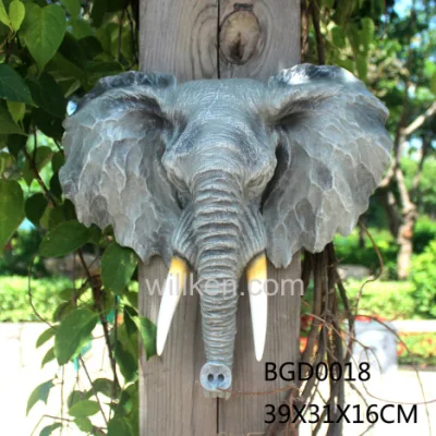 家の装飾の樹脂の象の頭の置物