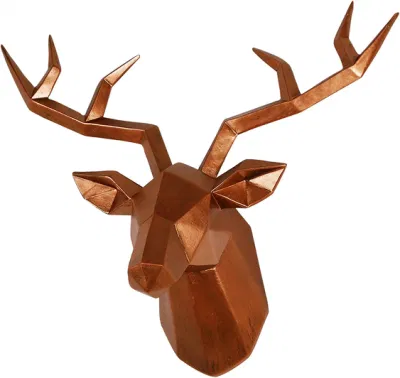 鹿の角の壁の彫刻フェイク樹脂動物の頭像