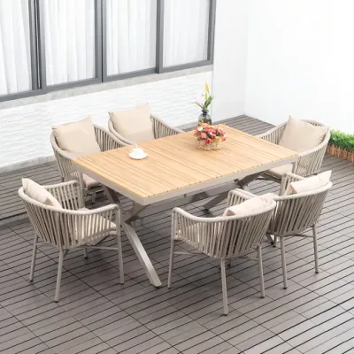 モーデンパティオガーデン家具木製テーブルと椅子使用チーク材ダイニングセット屋外用家具