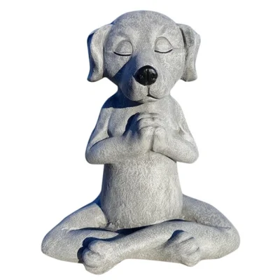カスタム樹脂面白いヨガポーズ動物像犬の置物家の装飾
